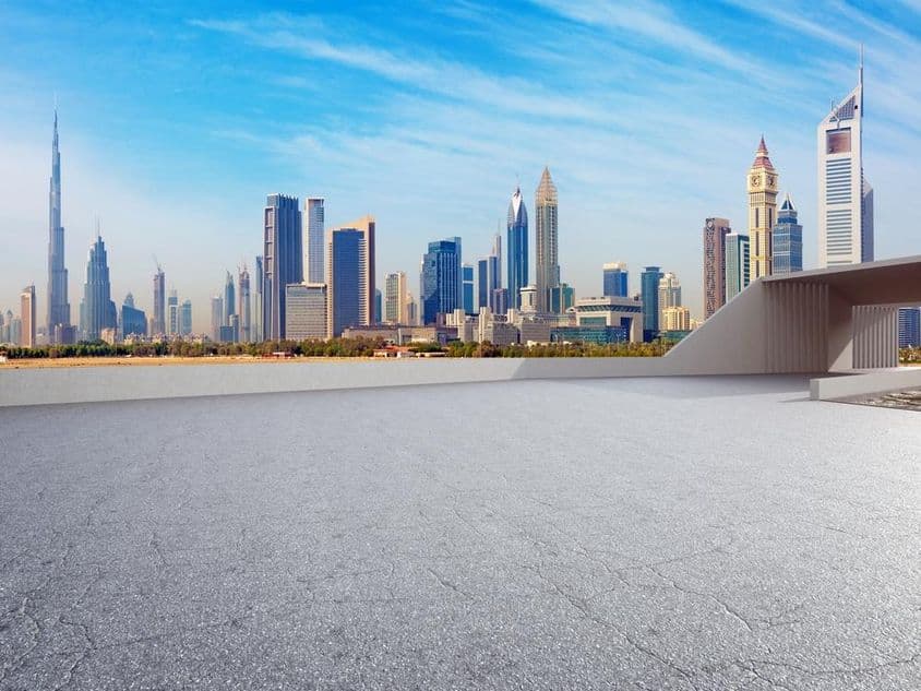 Небоскрёбы на фоне Дубая!