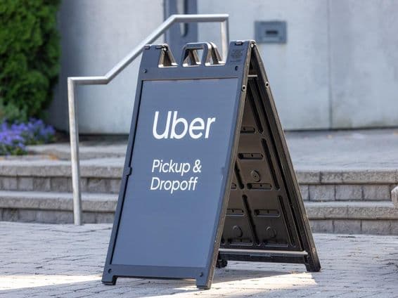 Пункт посадки пассажиров Uber.