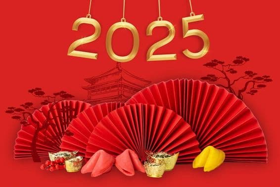 Китайский Новый год с традиционными китайскими украшениями.