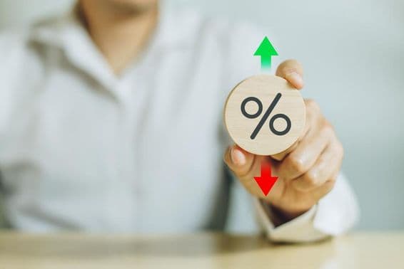 Изменение процента ВВП, нарисованное от руки деревом с процентами.