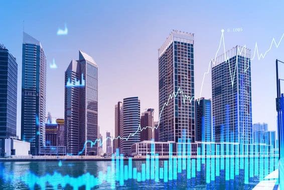 Небоскребы в деловом районе Дубая.