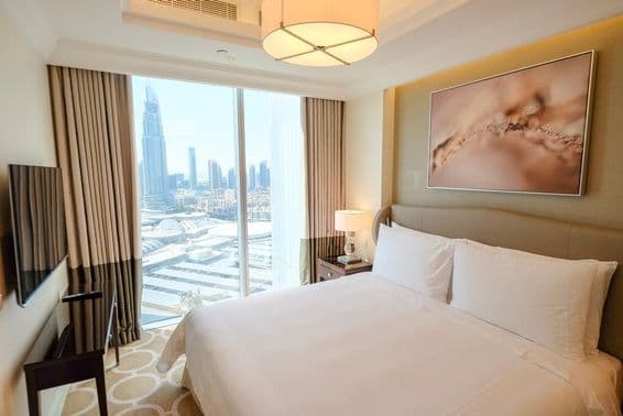 Дизайн интерьера спальни в Address Dubai Downtown Residence.