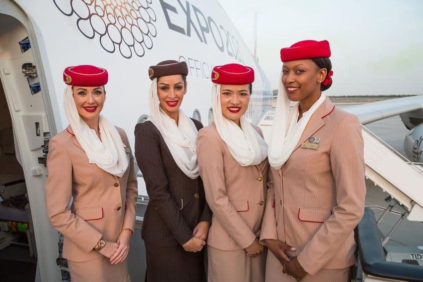 Члены экипажа авиакомпании Emirates.
