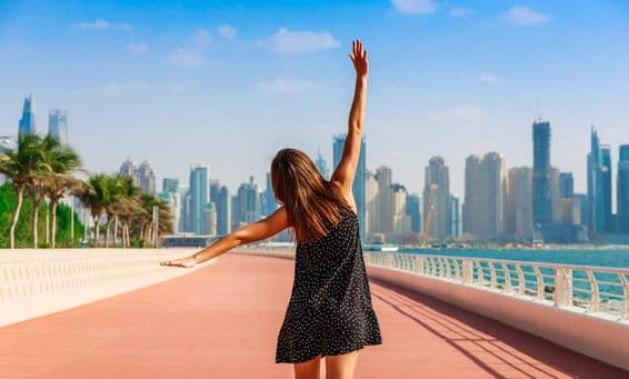 Туристка в Дубае.