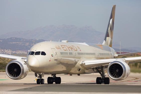 Boeing 787-9 Dreamliner авиакомпании Etihad Airways.