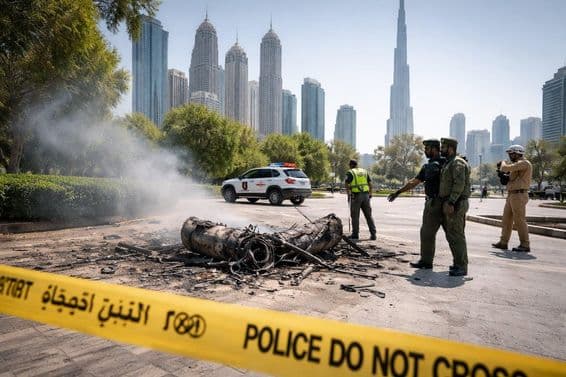 Предупреждение о безопасности при падении обломков