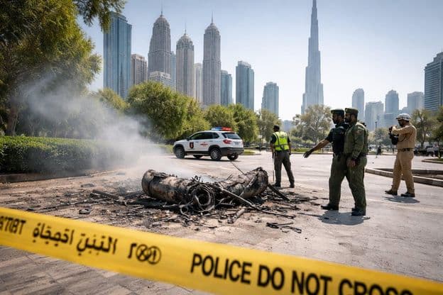 Предупреждение о безопасности при падении обломков