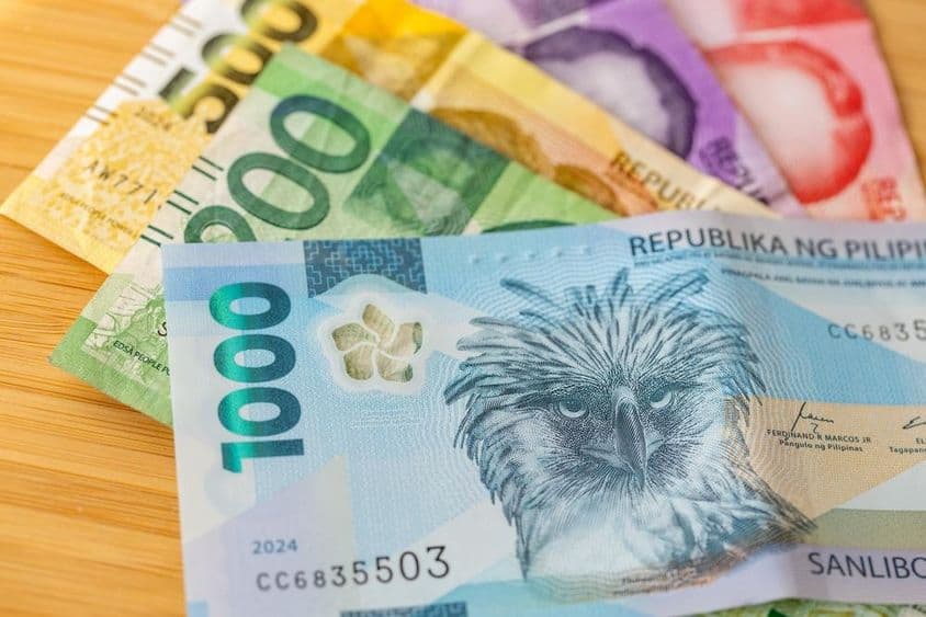 Банкноты филиппинского песо.