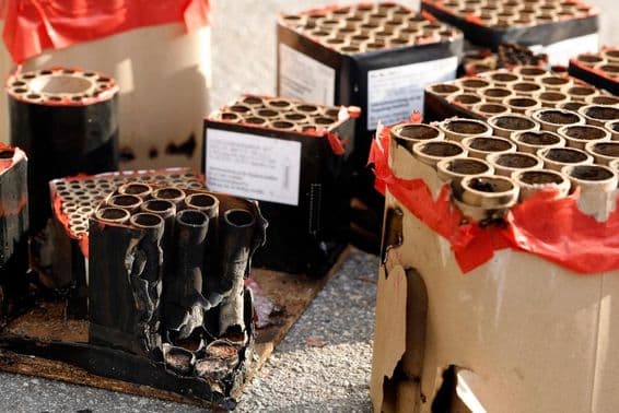 Отходы от использованных фейерверков