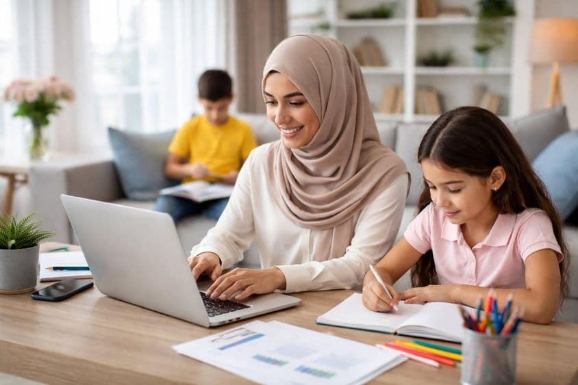 Удалённая работа на дому с семьёй вместе