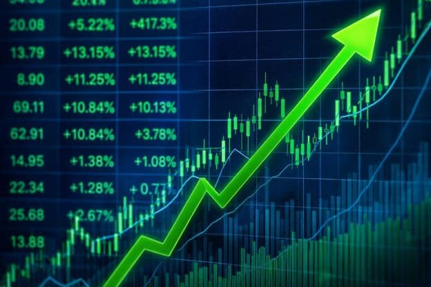 График растущего тренда фондового рынка