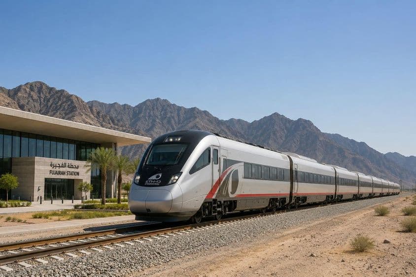 Поездка Etihad Rail начинается