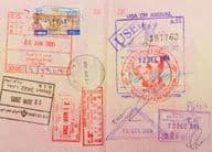 паспорт с тайскими, гонконгскими и ливанскими штампами
